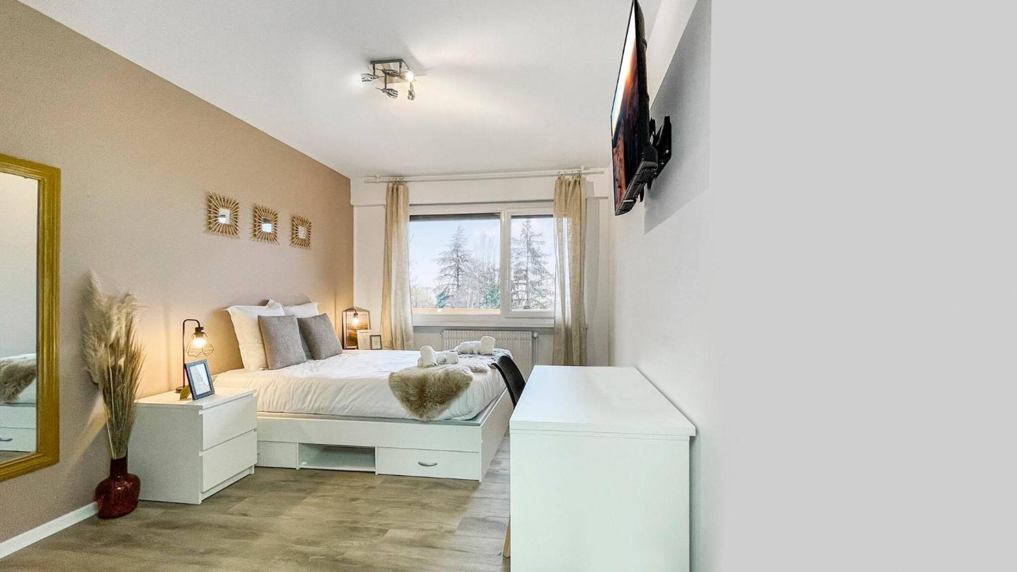 Homey La Coloc Mugi - Colocation Haut De Gamme - Chambres Privees - Balcon - Wifi Et Netflix - Proche Transports Commun Annemasse Kültér fotó